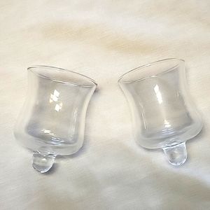 🏷3/$15 🏷 Set of 2 Glass Peglite Tealight Holders